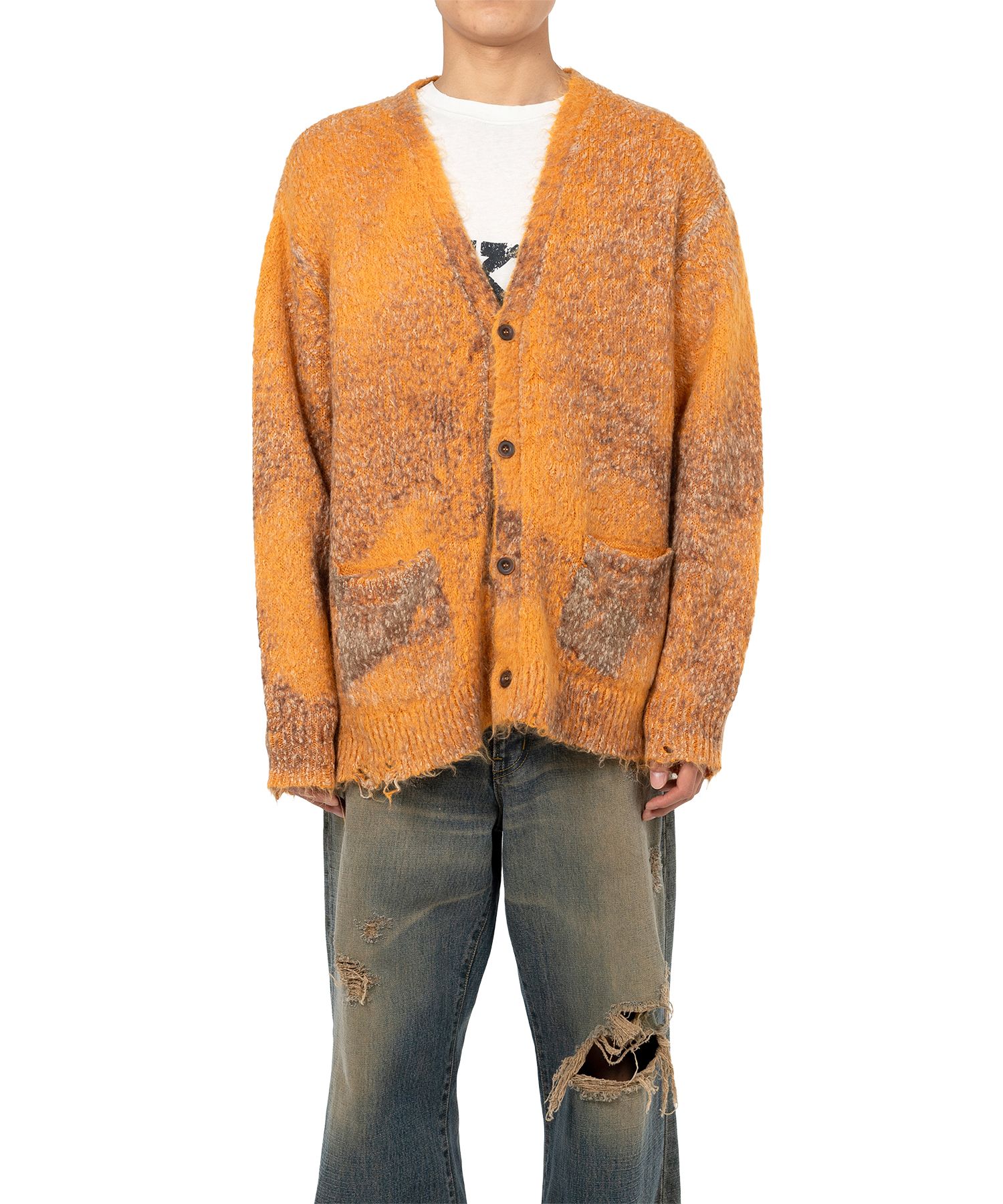 ミハラヤスヒロ Distressed Knit Cardigan Maison MIHARA YASUHIRO ONLINE STORE（メゾンミハラヤスヒロ