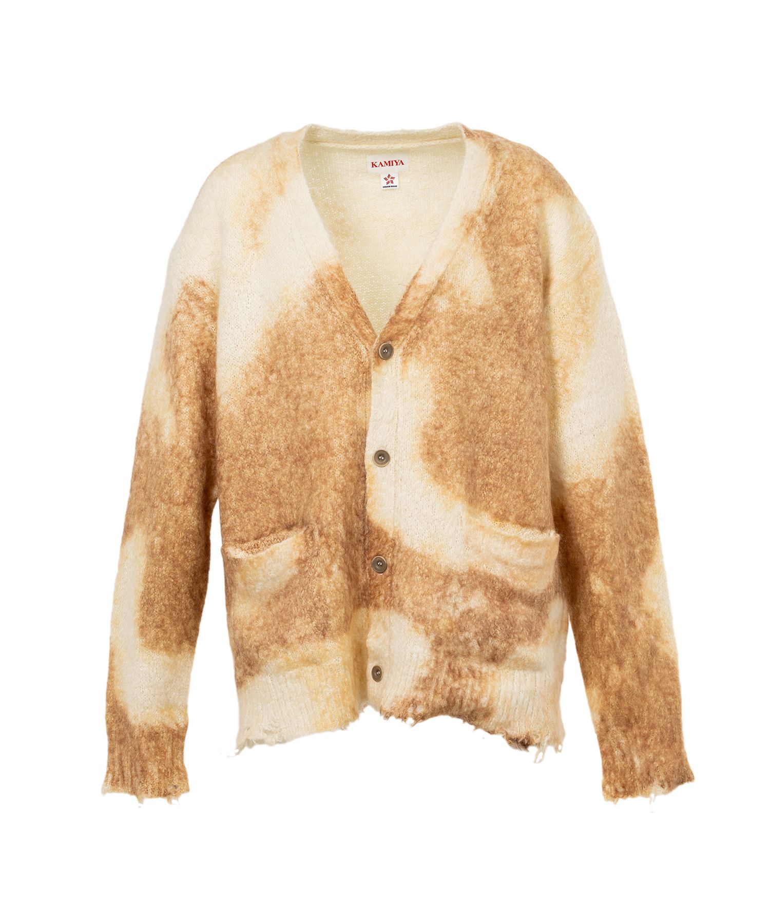 Distressed Mohair Knit Cardigan