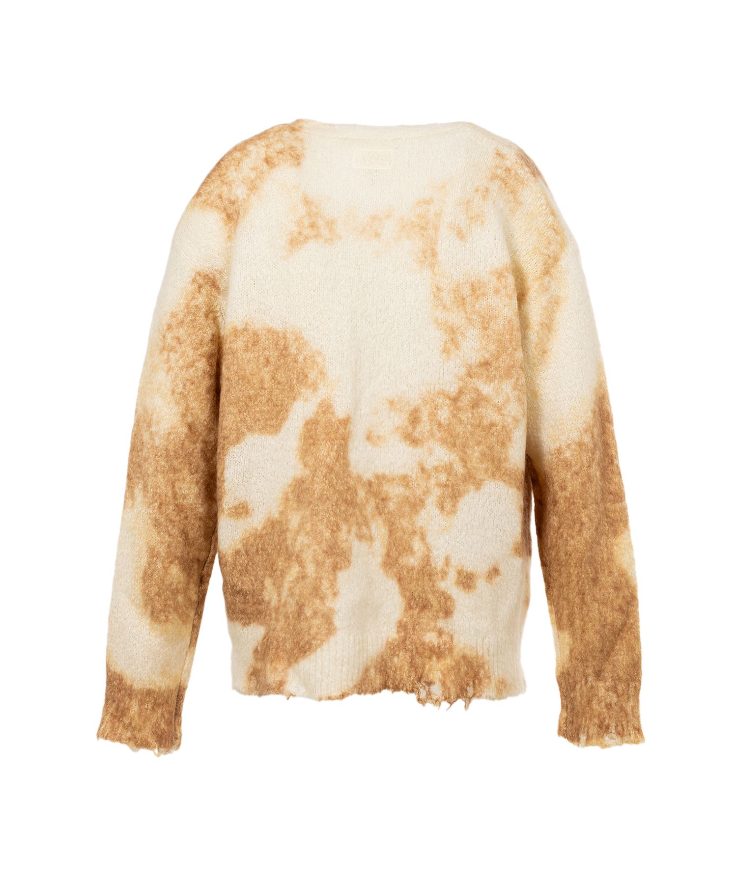 Distressed Mohair Knit Cardigan