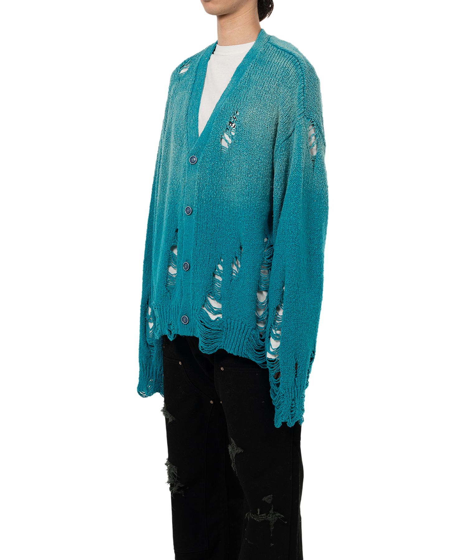 ミハラヤスヒロ ニットカーディガン MIHARA YASUHIRO/ミハラヤスヒロ】SUNFADED KNIT CARDIGAN