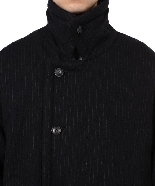 Padded Pinstripe Coat