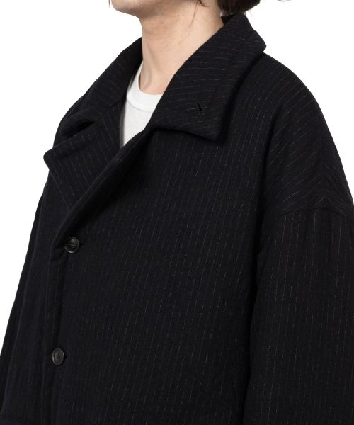 Padded Pinstripe Coat