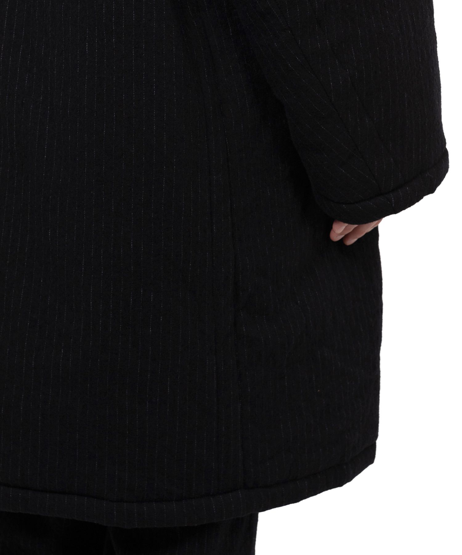 Padded Pinstripe Coat