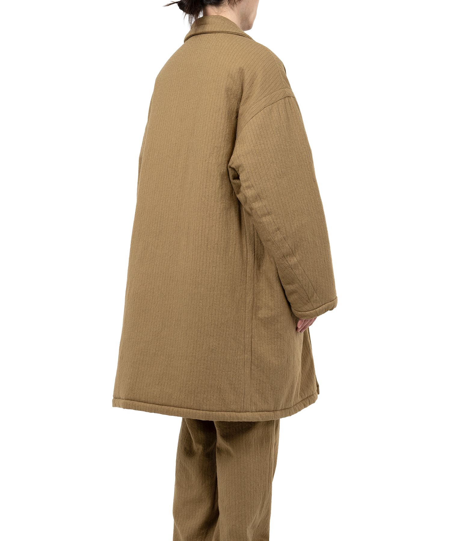 Padded Pinstripe Coat