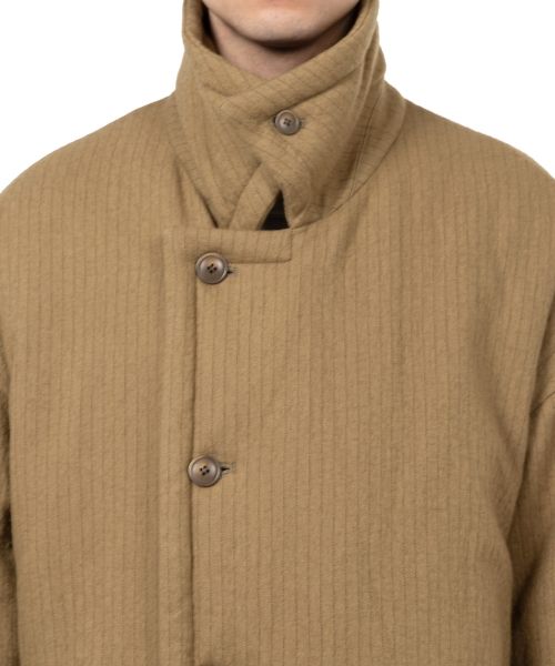 Padded Pinstripe Coat