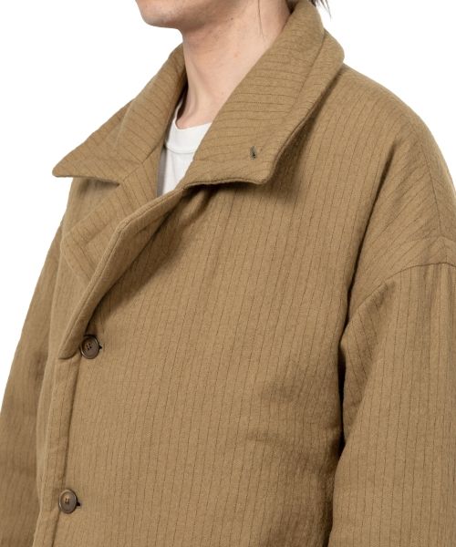 Padded Pinstripe Coat