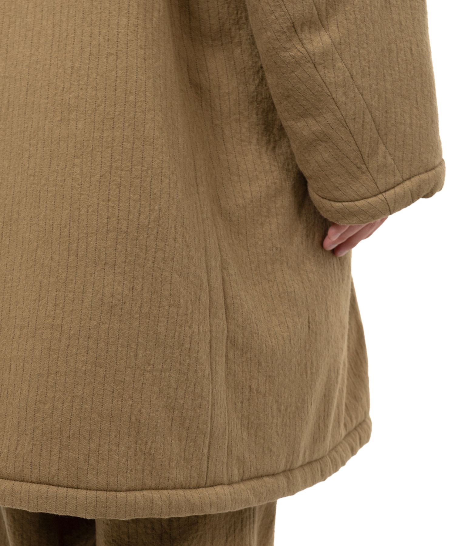 Padded Pinstripe Coat