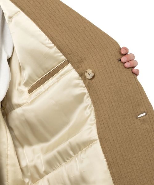 Padded Pinstripe Coat