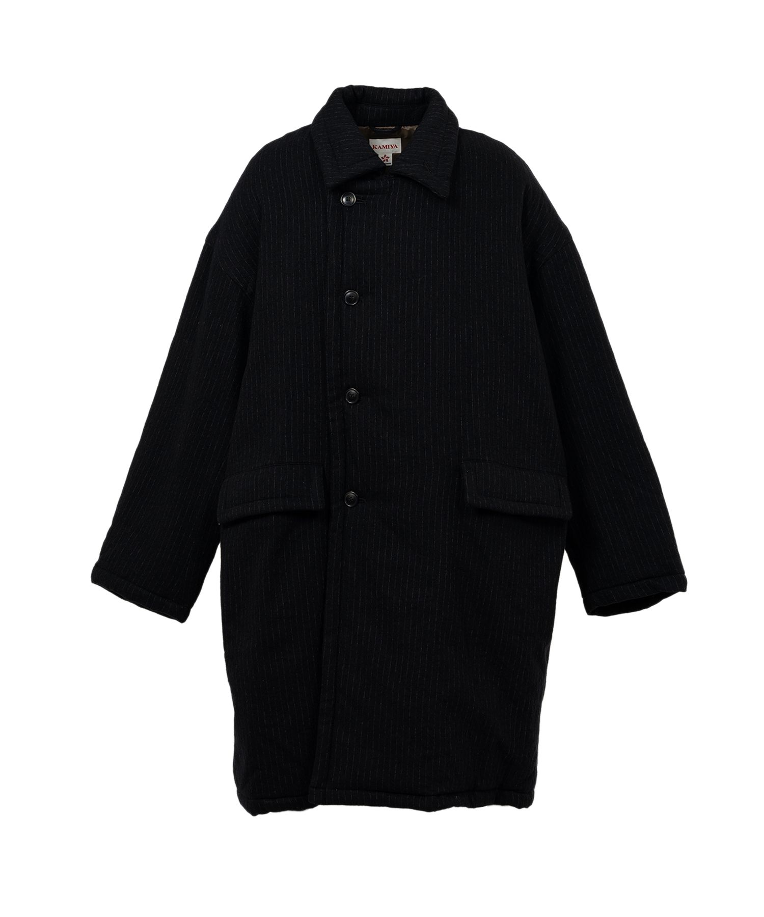 Padded Pinstripe Coat