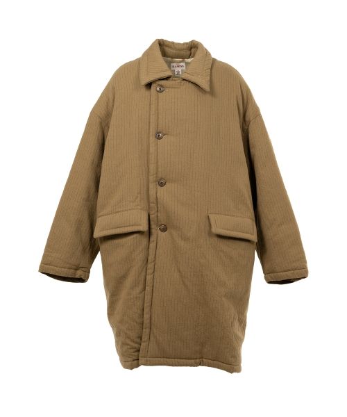 Padded Pinstripe Coat