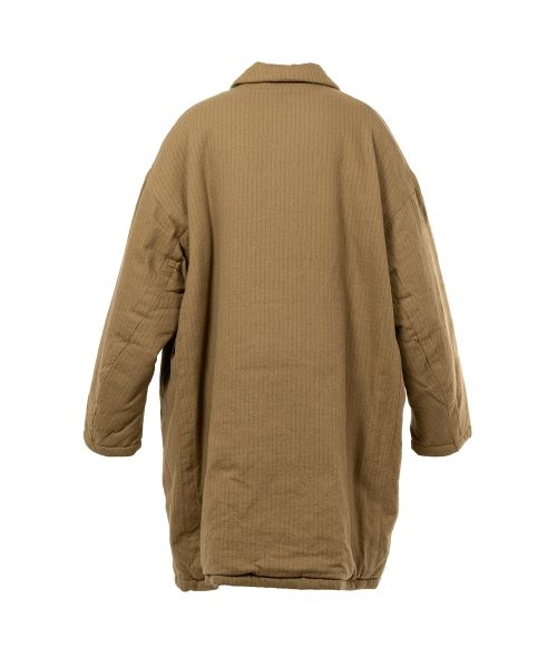 Padded Pinstripe Coat