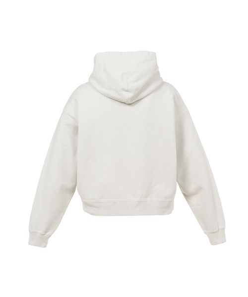 "Rose" Distressed Distressed Zip-up Short Hoodie