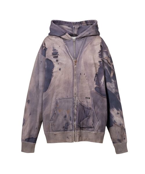 Trompe L’oeil Print Zip-up Hoodie
