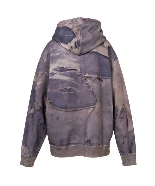 Trompe L’oeil Print Zip-up Hoodie