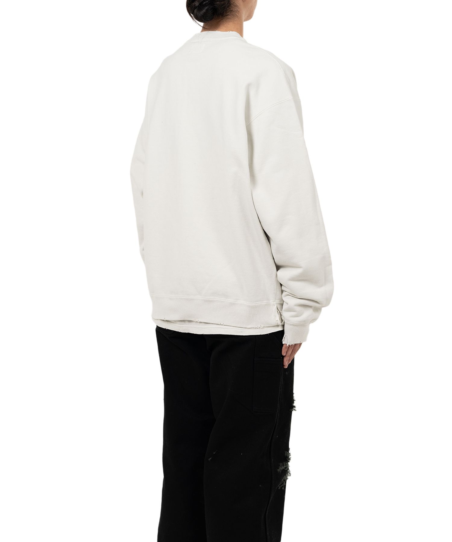 "KAMIYA logo" Distressed Zip Sweat Jacket