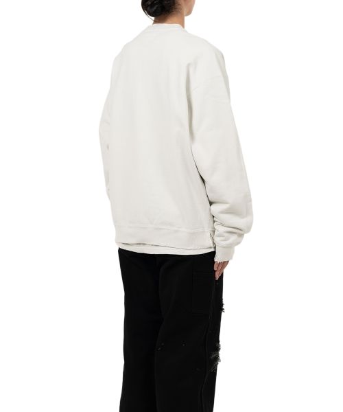 "KAMIYA logo" Distressed Zip Sweat Jacket