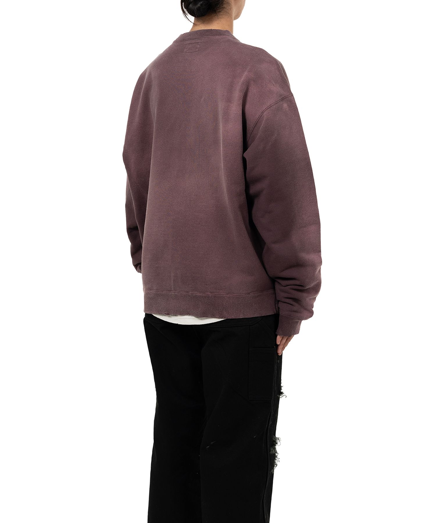 "KAMIYA logo" Distressed Zip Sweat Jacket