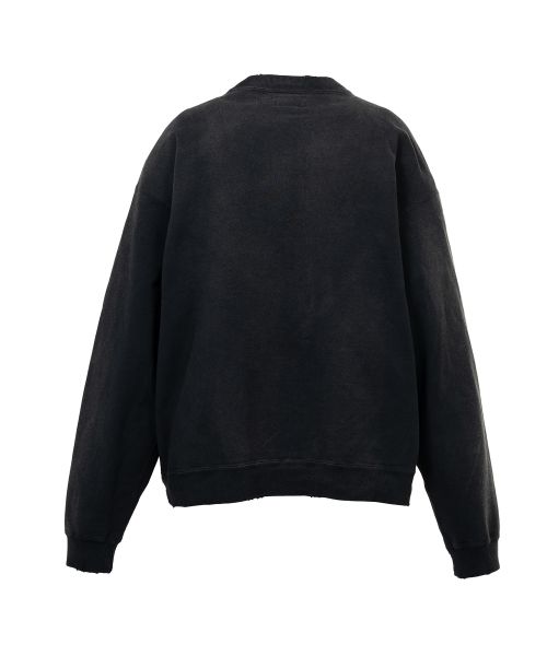 "KAMIYA logo" Distressed Zip Sweat Jacket