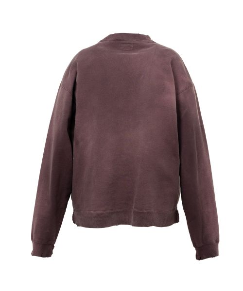 "KAMIYA logo" Distressed Zip Sweat Jacket