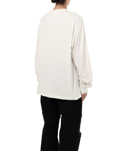 "Skull Flame" Distressed L/S T-shirt