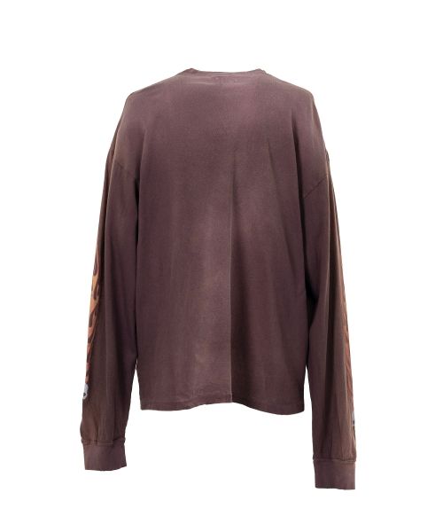 "Skull Flame" Distressed L/S T-shirt