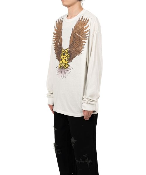 "KMY Eagle" Distressed L/S T-shirt
