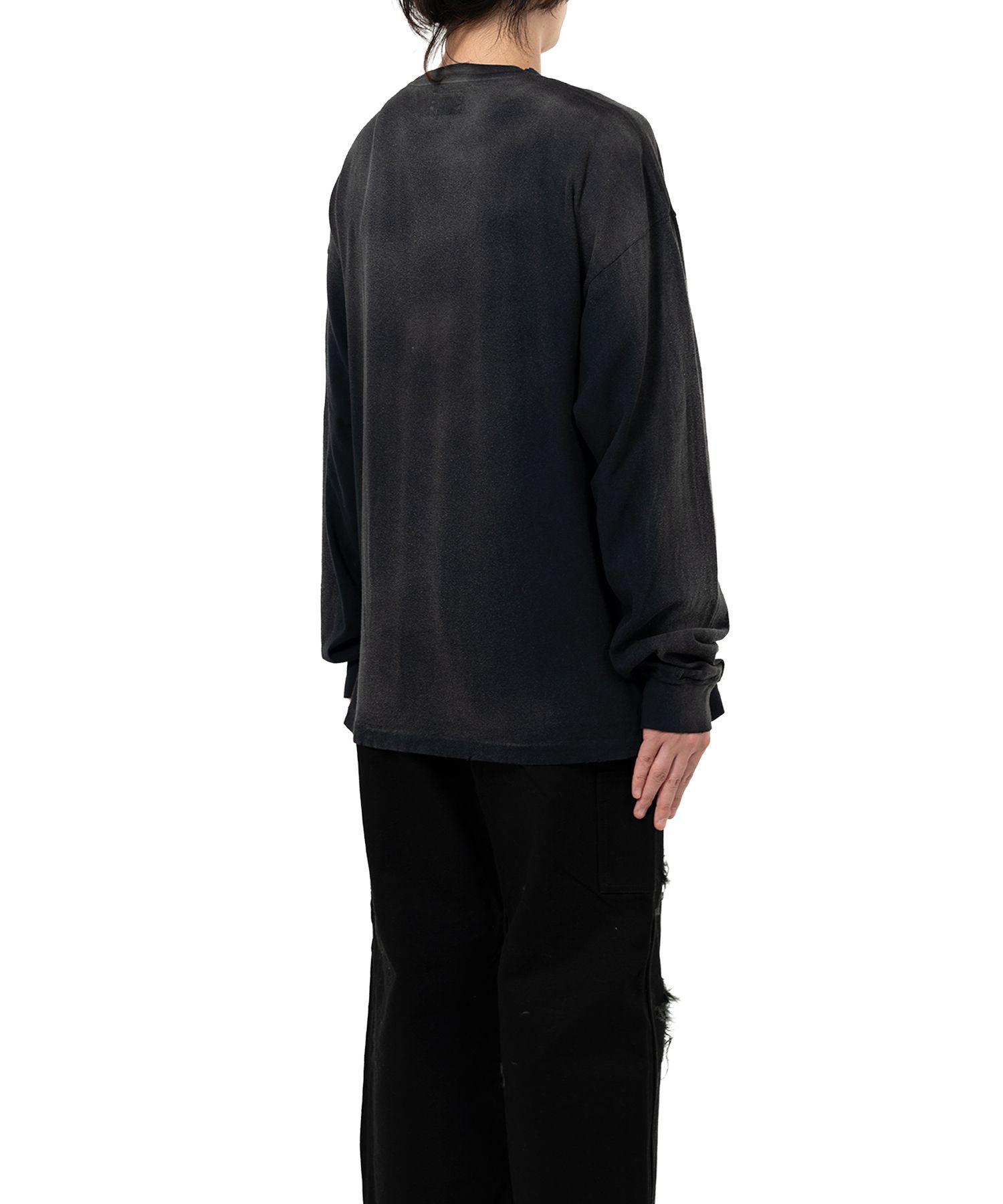 "KMY Eagle" Distressed L/S T-shirt