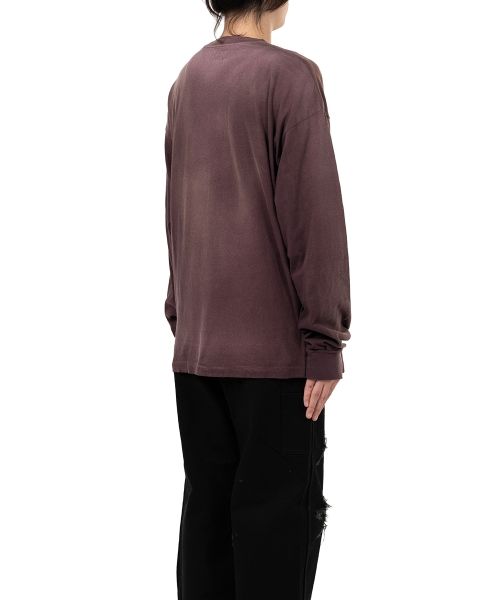 "KMY Eagle" Distressed L/S T-shirt