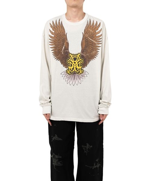 "KMY Eagle" Distressed L/S T-shirt