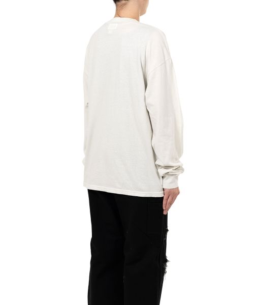 "KAMIYA logo" Distressed Pocket L/S T-shirt