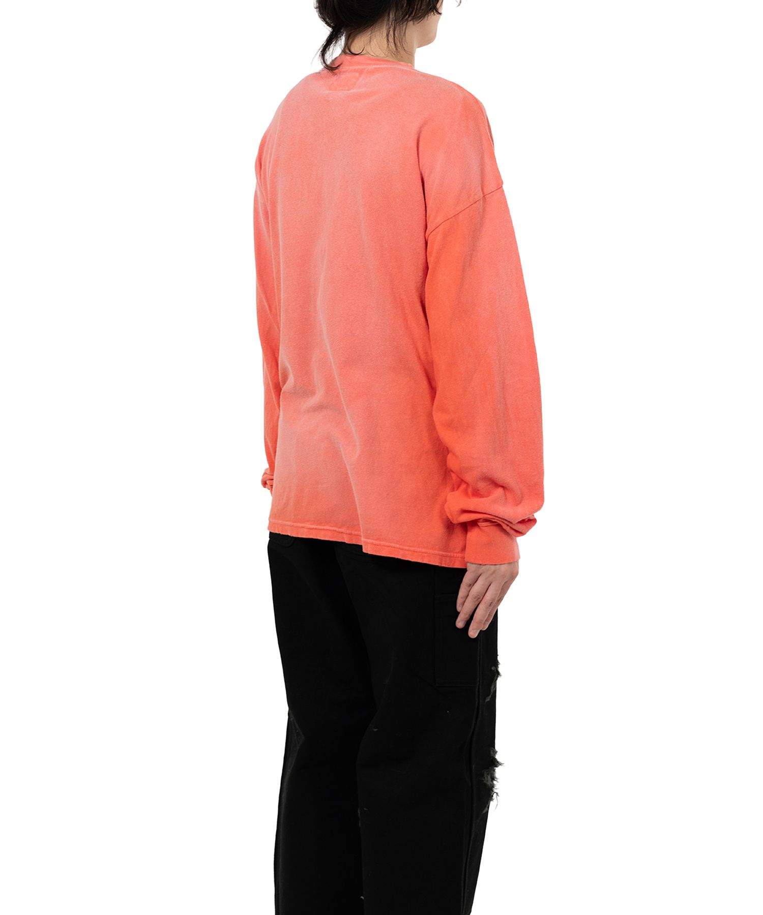 "KAMIYA logo" Distressed Pocket L/S T-shirt