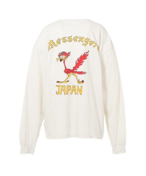 "Messenger Bird" Distressed Pocket L/S T-shirt