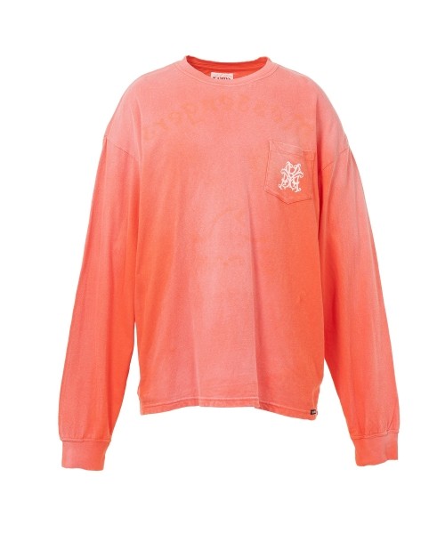 "Messenger Bird" Distressed Pocket L/S T-shirt