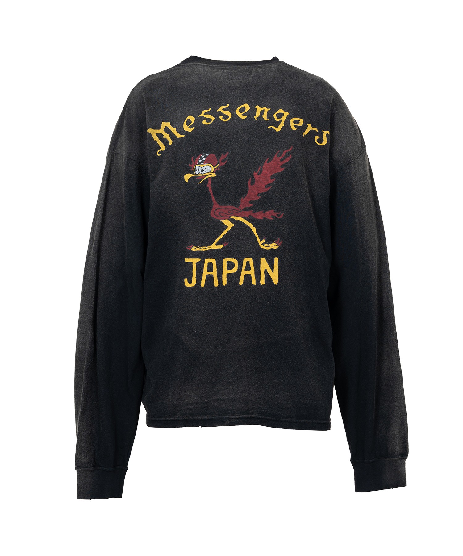 "Messenger Bird" Distressed Pocket L/S T-shirt