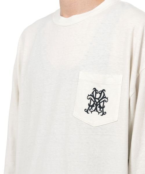 "Messenger Bird" Distressed Pocket L/S T-shirt