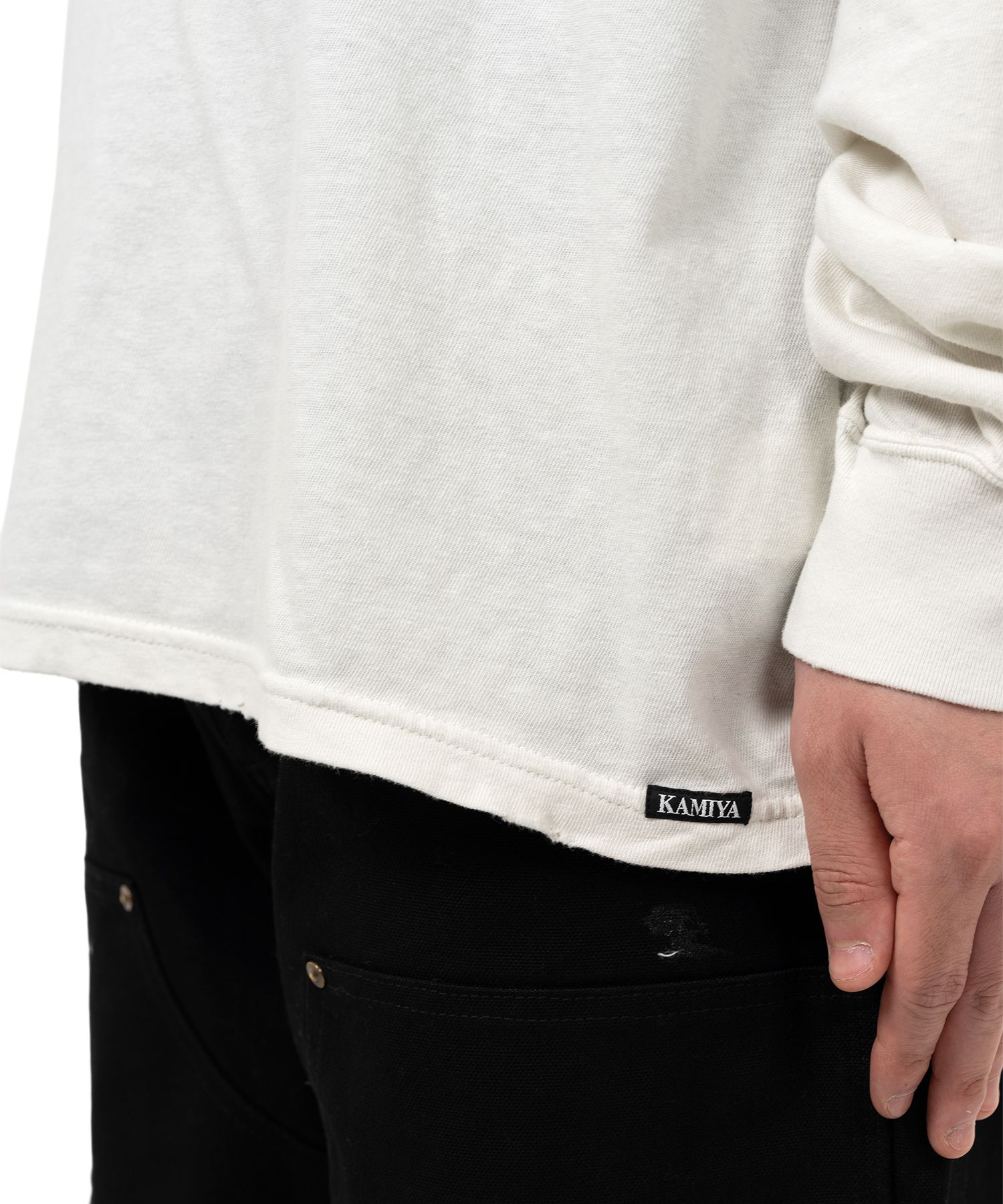 "Messenger Bird" Distressed Pocket L/S T-shirt