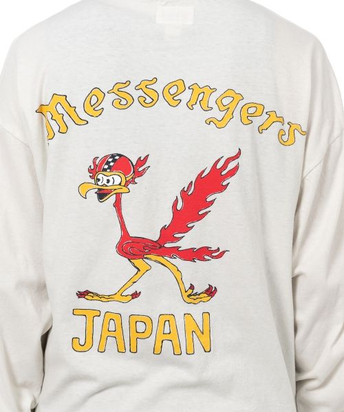 "Messenger Bird" Distressed Pocket L/S T-shirt