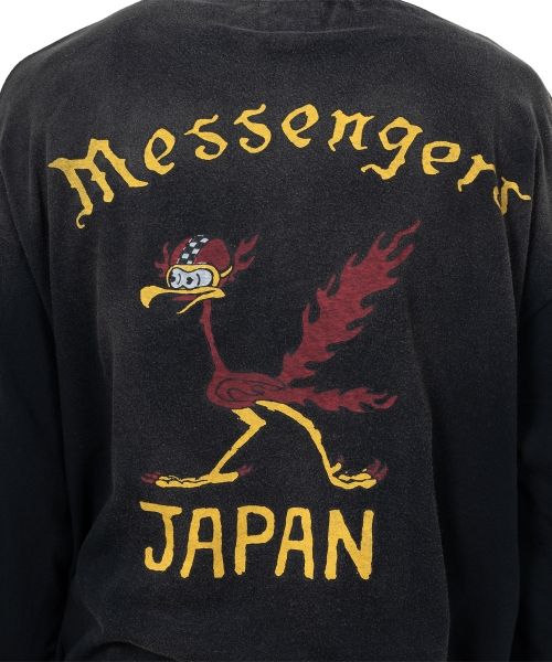 "Messenger Bird" Distressed Pocket L/S T-shirt