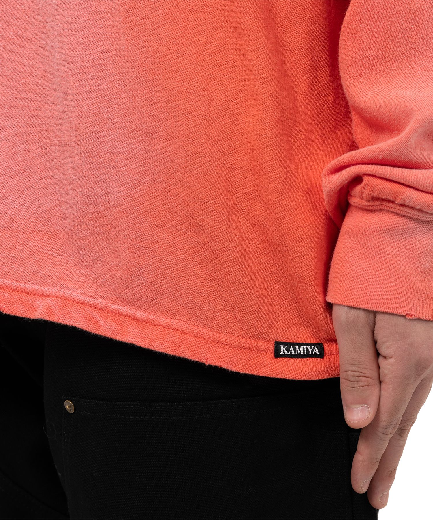 "Messenger Bird" Distressed Pocket L/S T-shirt