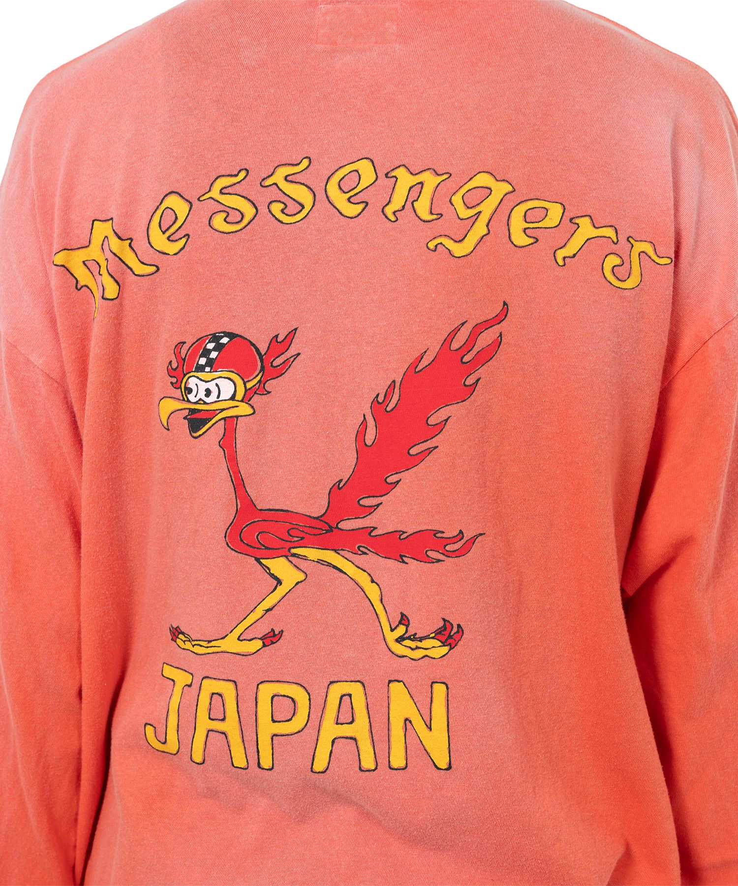 "Messenger Bird" Distressed Pocket L/S T-shirt