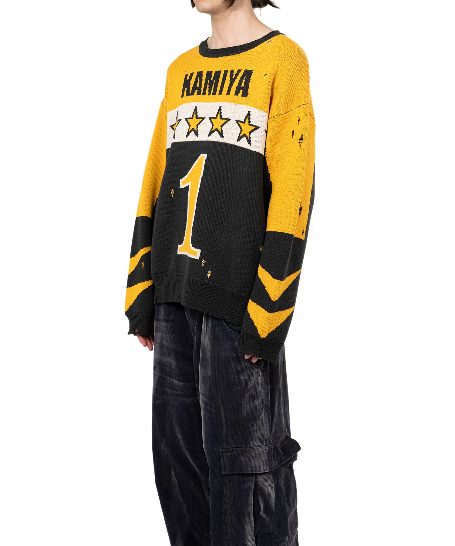 Racing Jacquard Knit Sweater