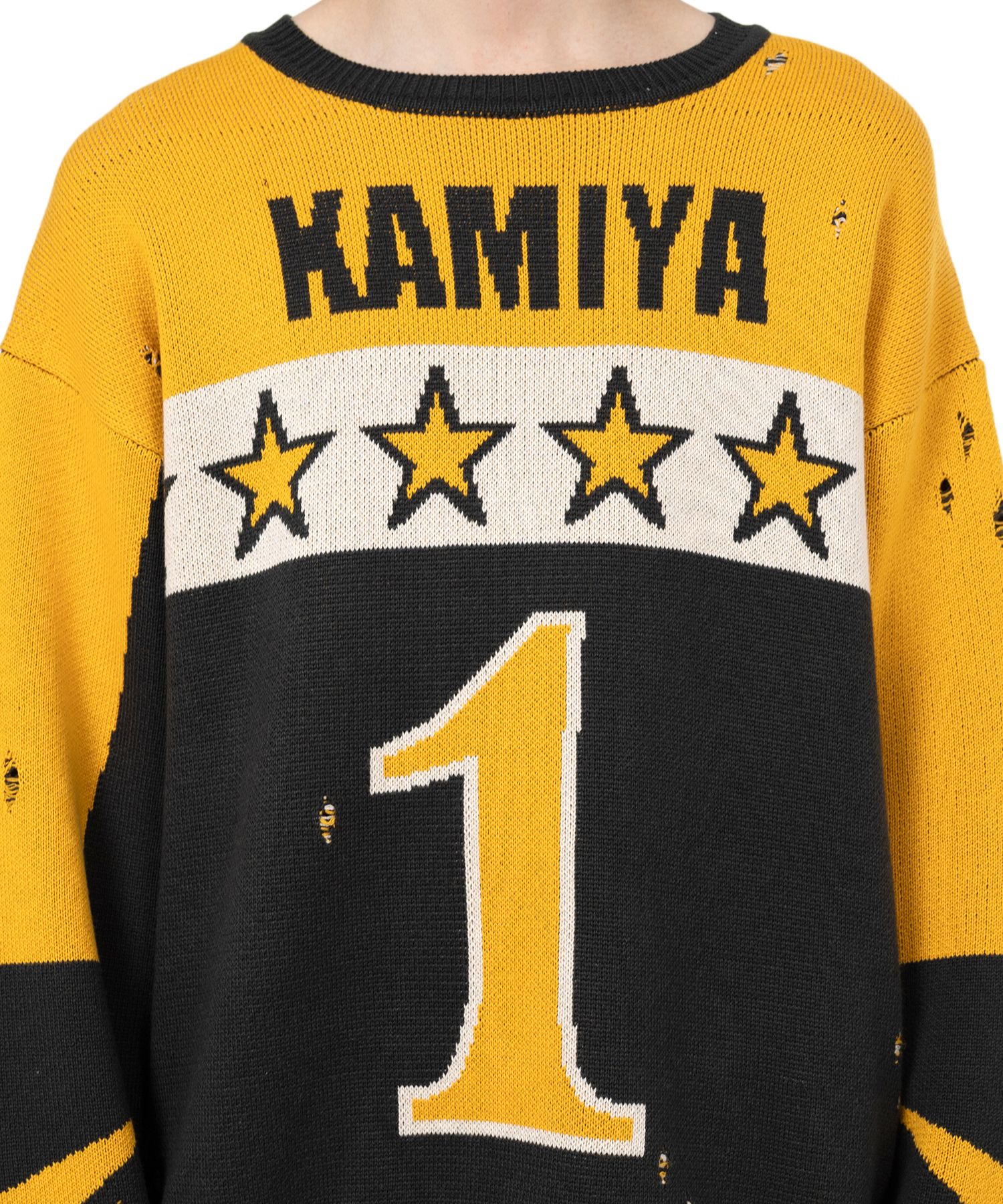 Racing Jacquard Knit Sweater