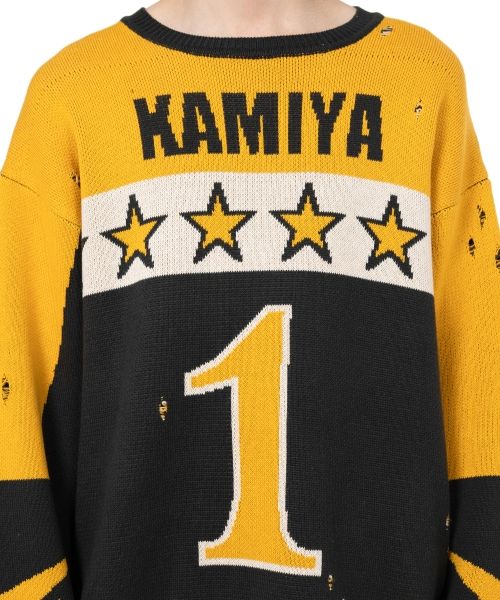 Racing Jacquard Knit Sweater