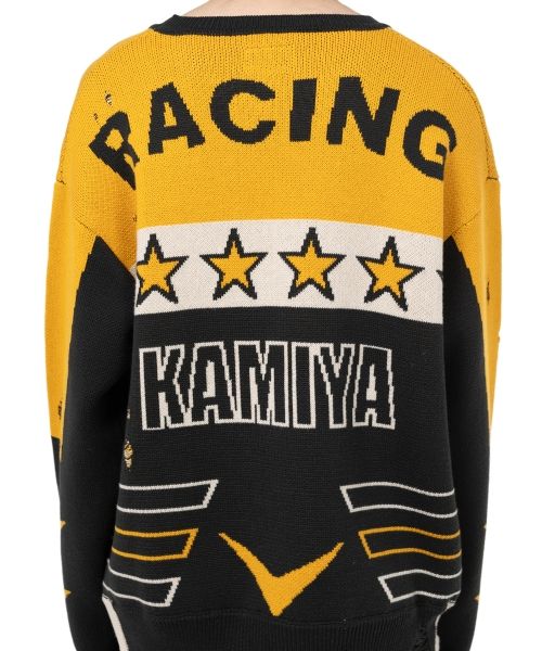 Racing Jacquard Knit Sweater