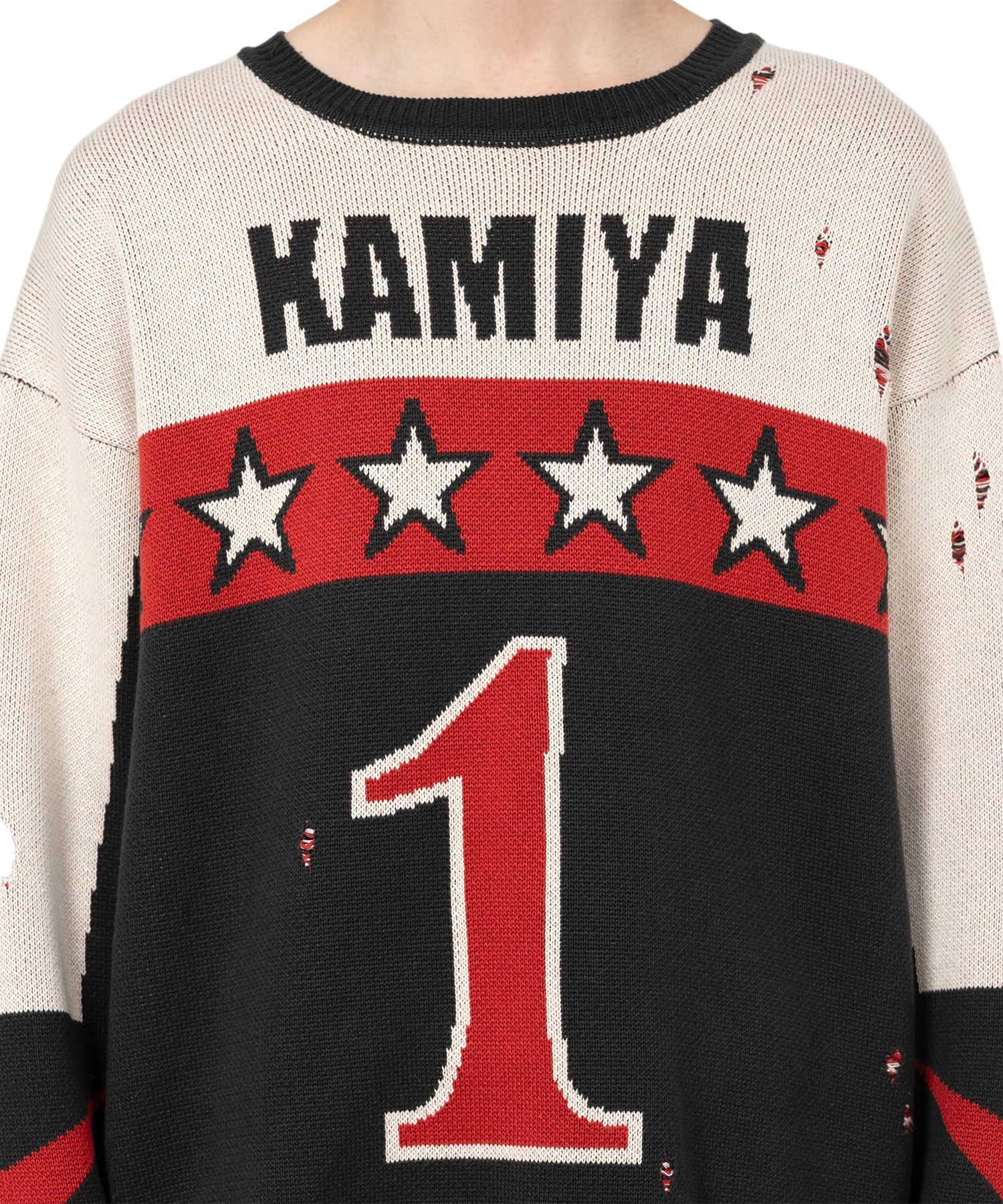 Racing Jacquard Knit Sweater