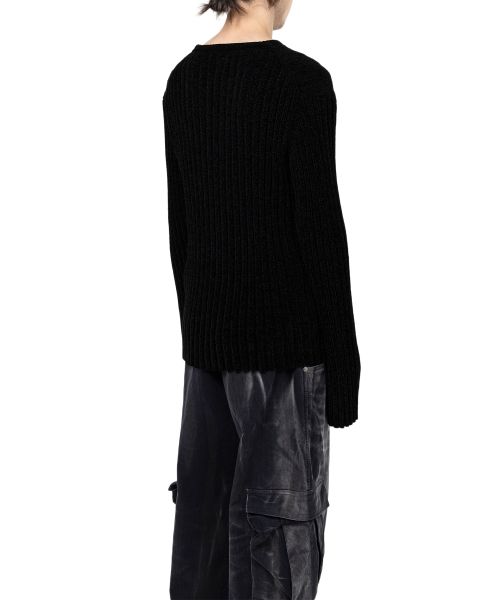 "KAMIYA logo" Ribbed Knit Sweater