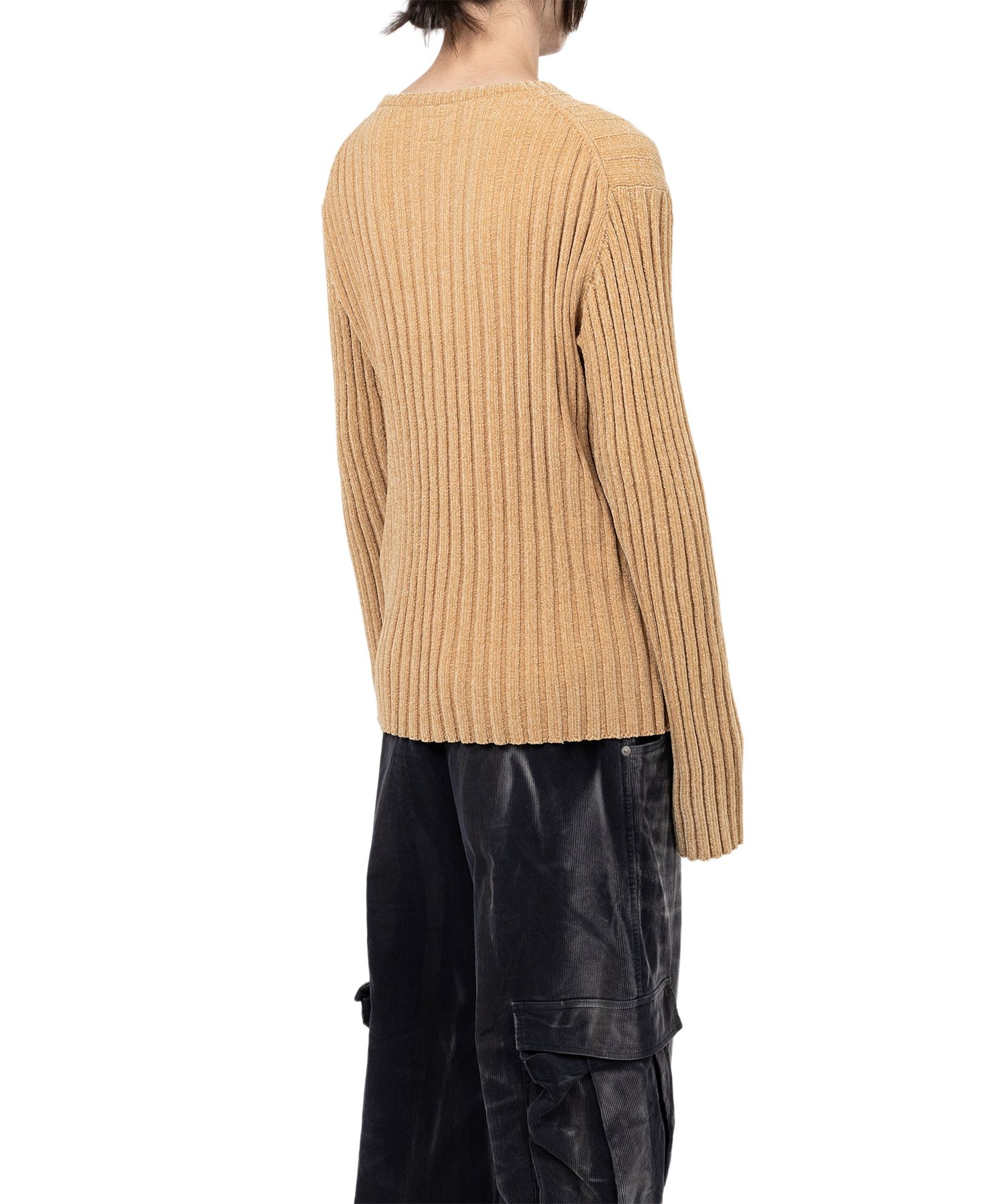 "KAMIYA logo" Ribbed Knit Sweater