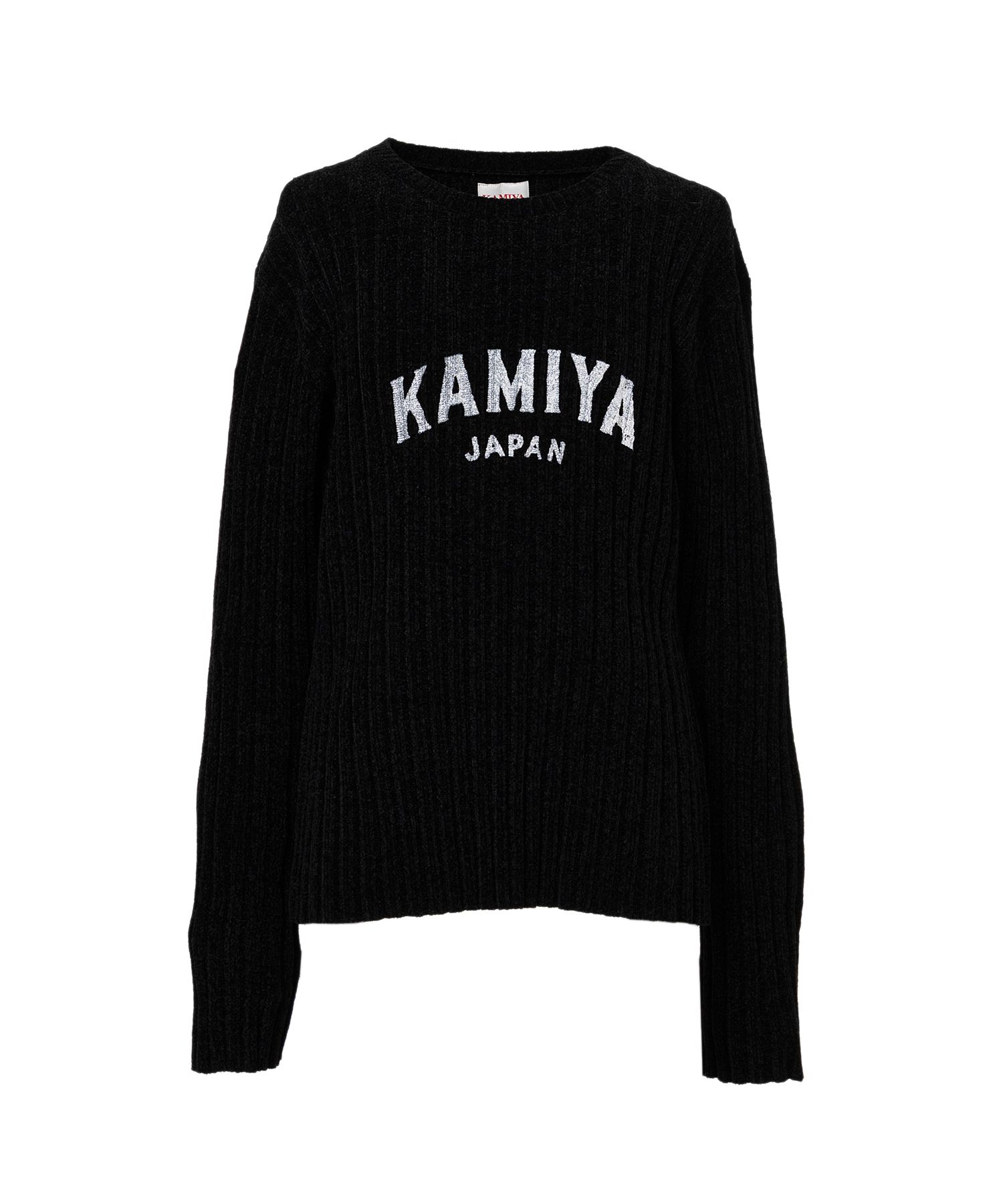 "KAMIYA logo" Ribbed Knit Sweater