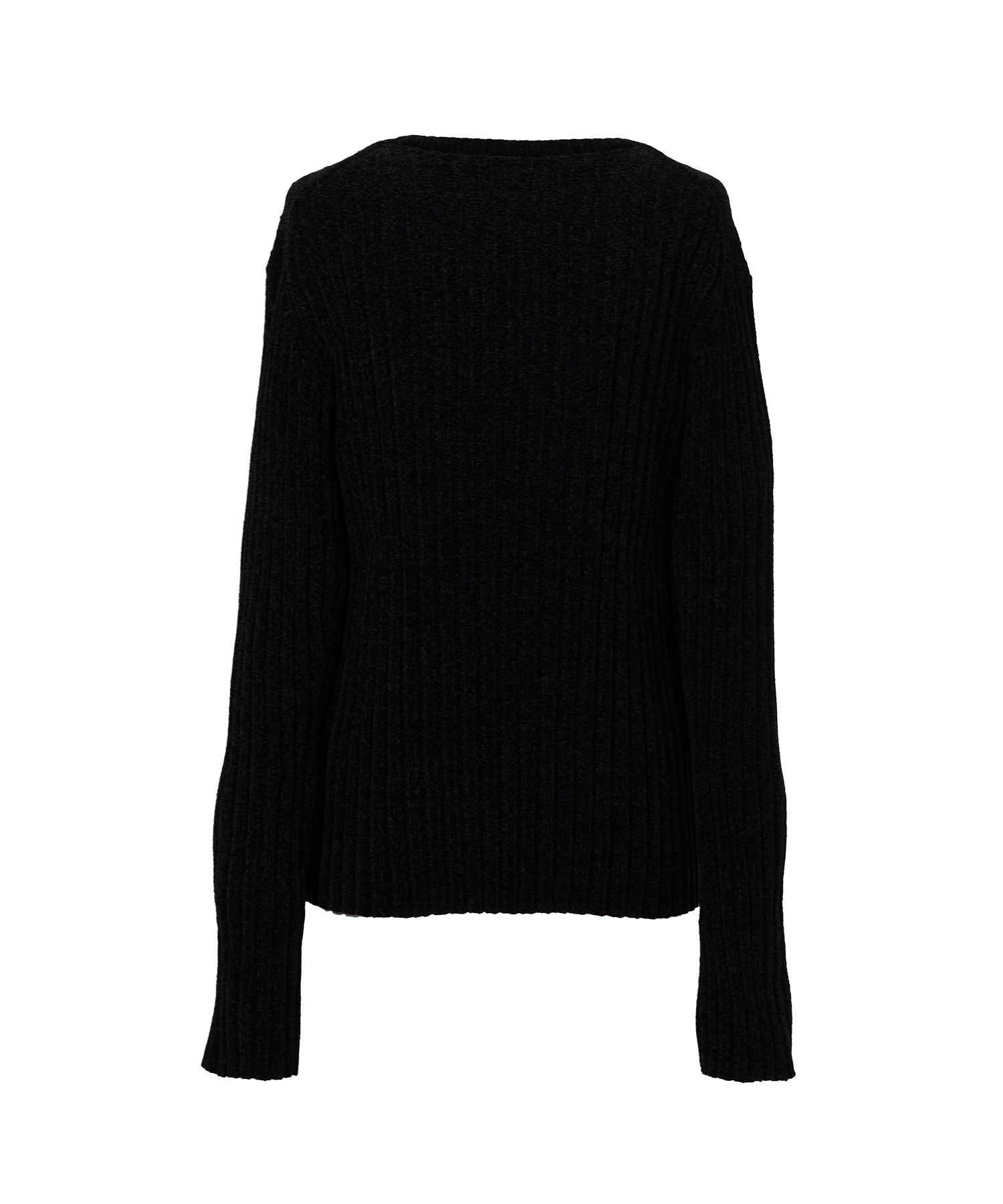"KAMIYA logo" Ribbed Knit Sweater