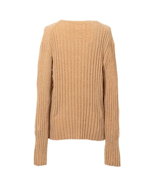 "KAMIYA logo" Ribbed Knit Sweater